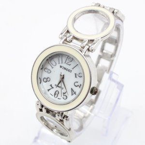 Wincci Watch Womens Silver Tone Stainless Steel Classic Mother Of Pearl Dial